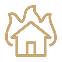 Fire Damage Restoration Icon