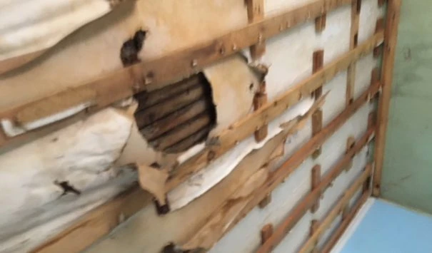 Part of Roof Stripped Away