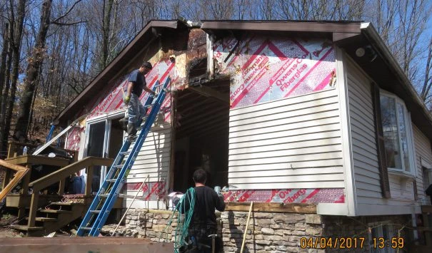 Fireplace Fire Spreads into the Living Room