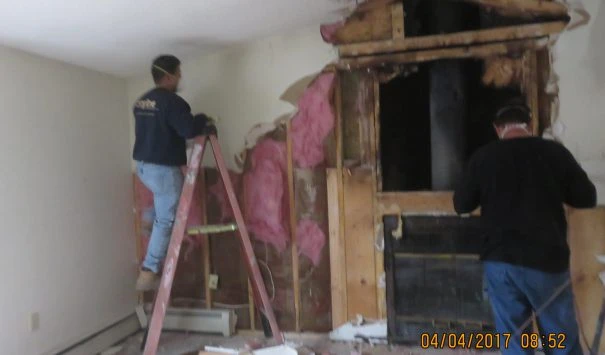 Fireplace Fire Spreads into the Living Room