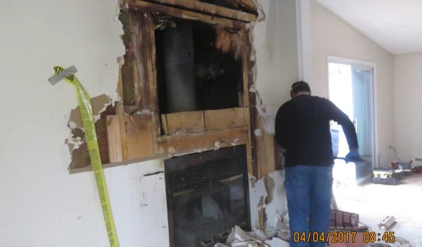 Fireplace Fire Spreads into the Living Room