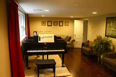 Remodeled piano room Remodeled piano room